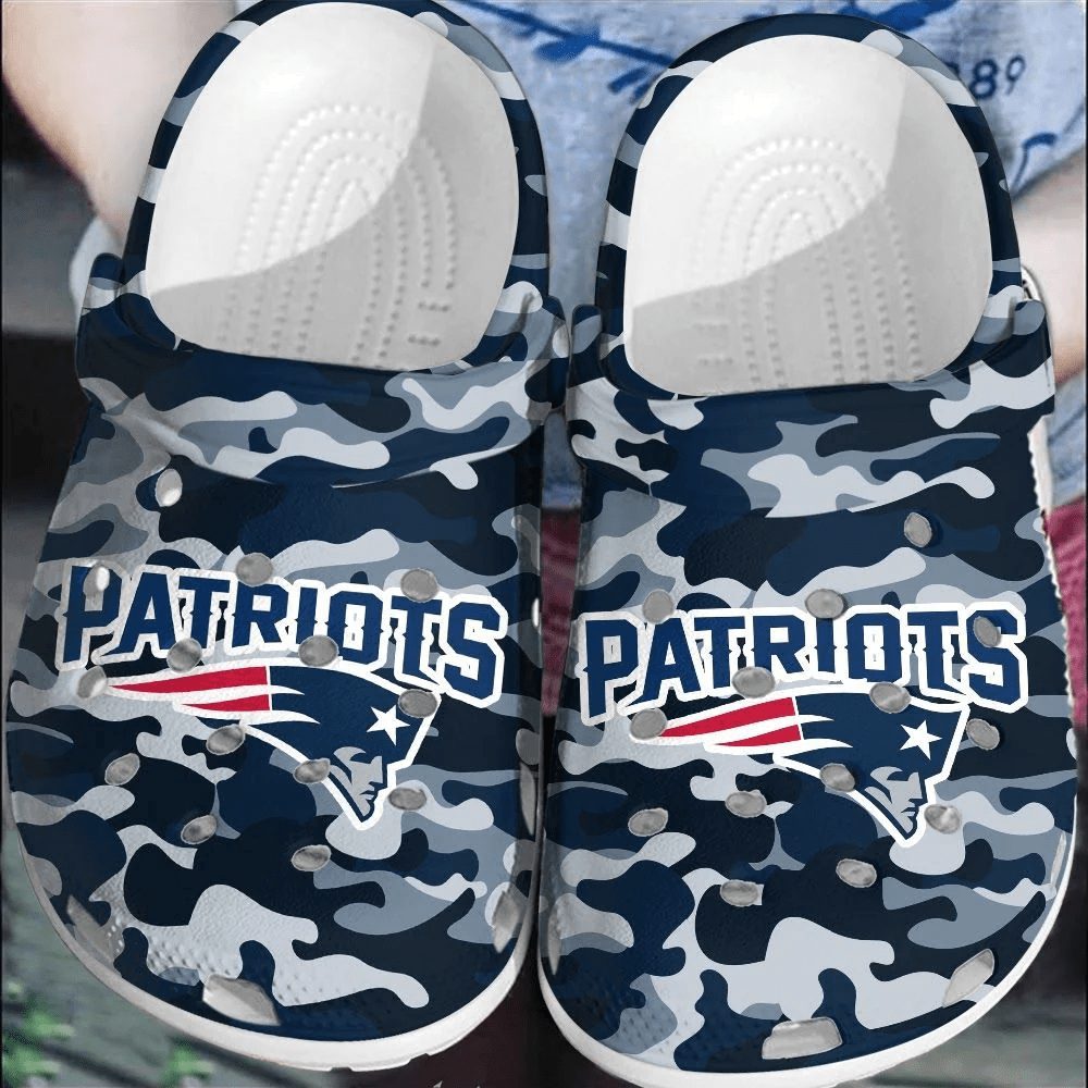 footwearmerch nfl patriots football crocs clogs crocband shoes comfortable for men women qlap5