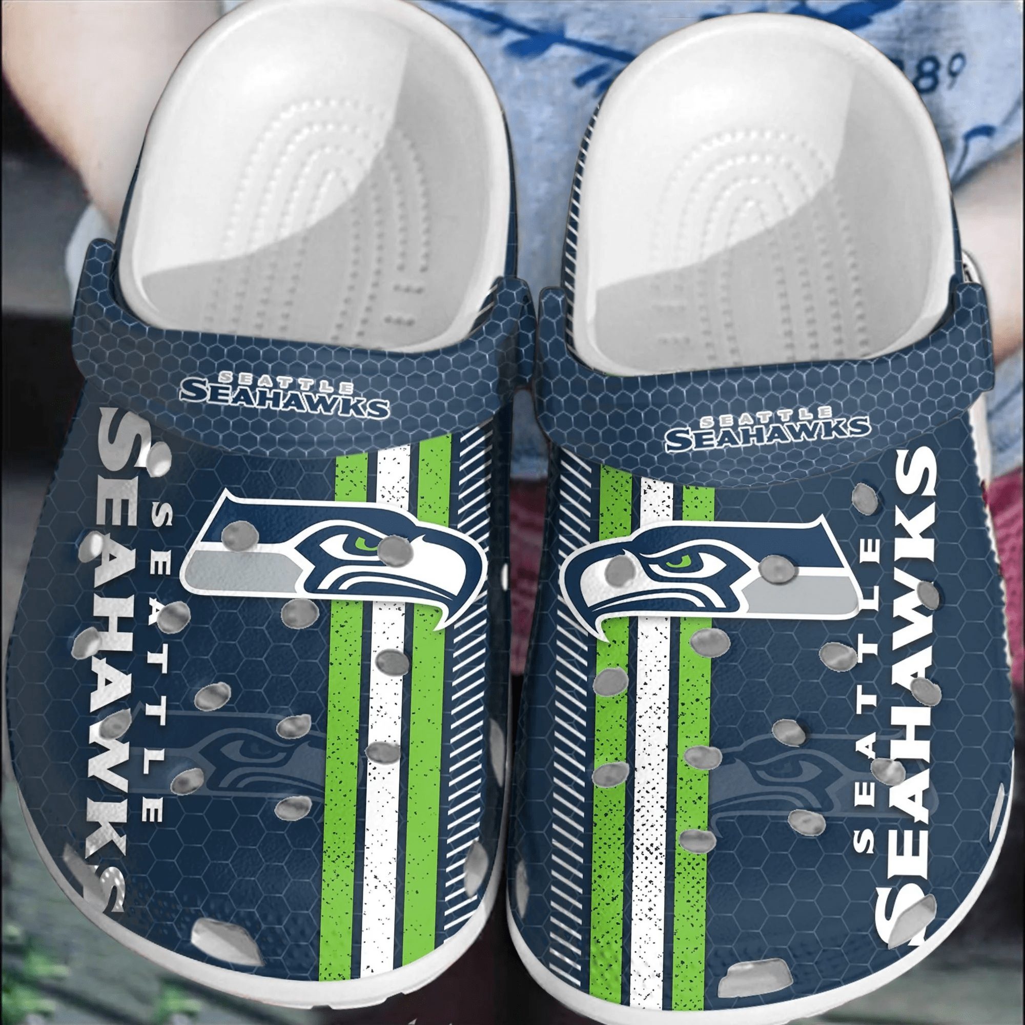 footwearmerch nfl seattle seahawks crocsclogs crocband comfortable shoes for men women jfkin