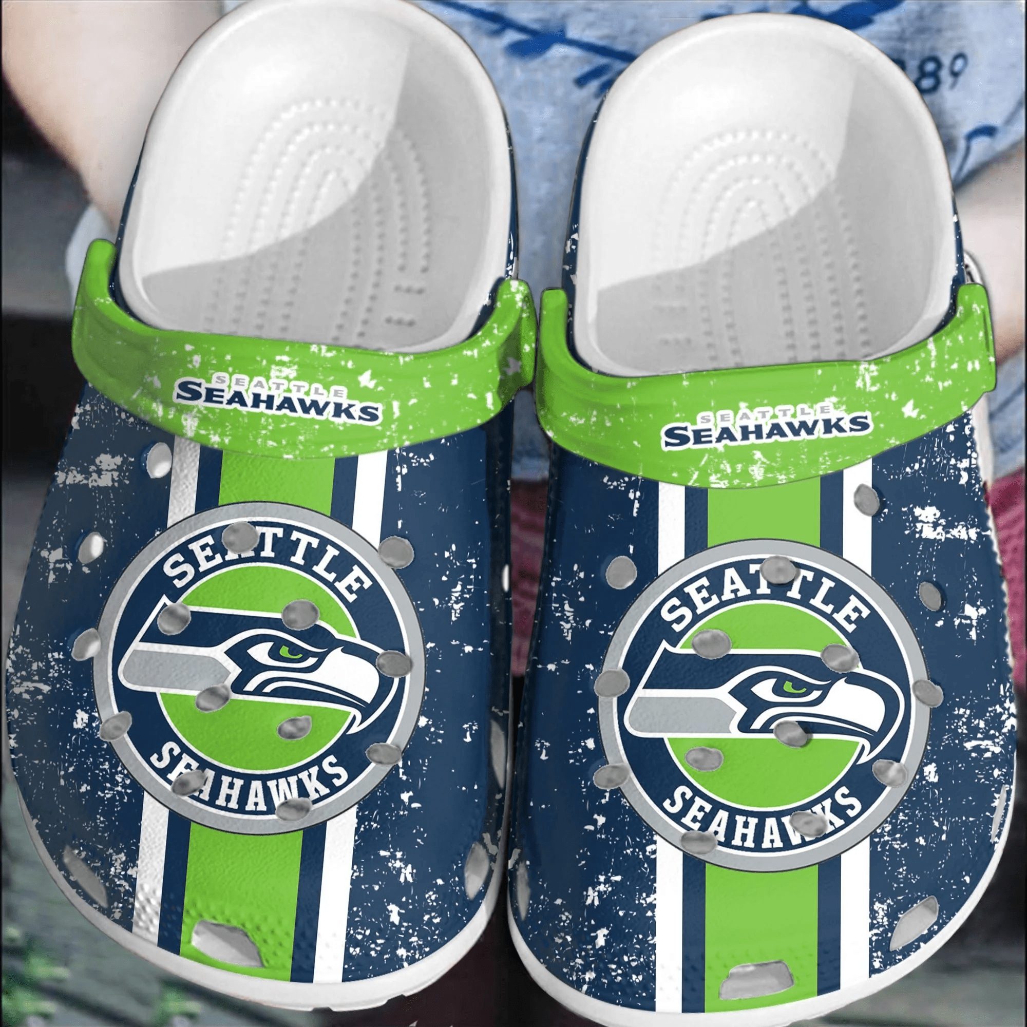 footwearmerch nfl seattle seahawks crocsclogs crocband shoes comfortable for men women atufo