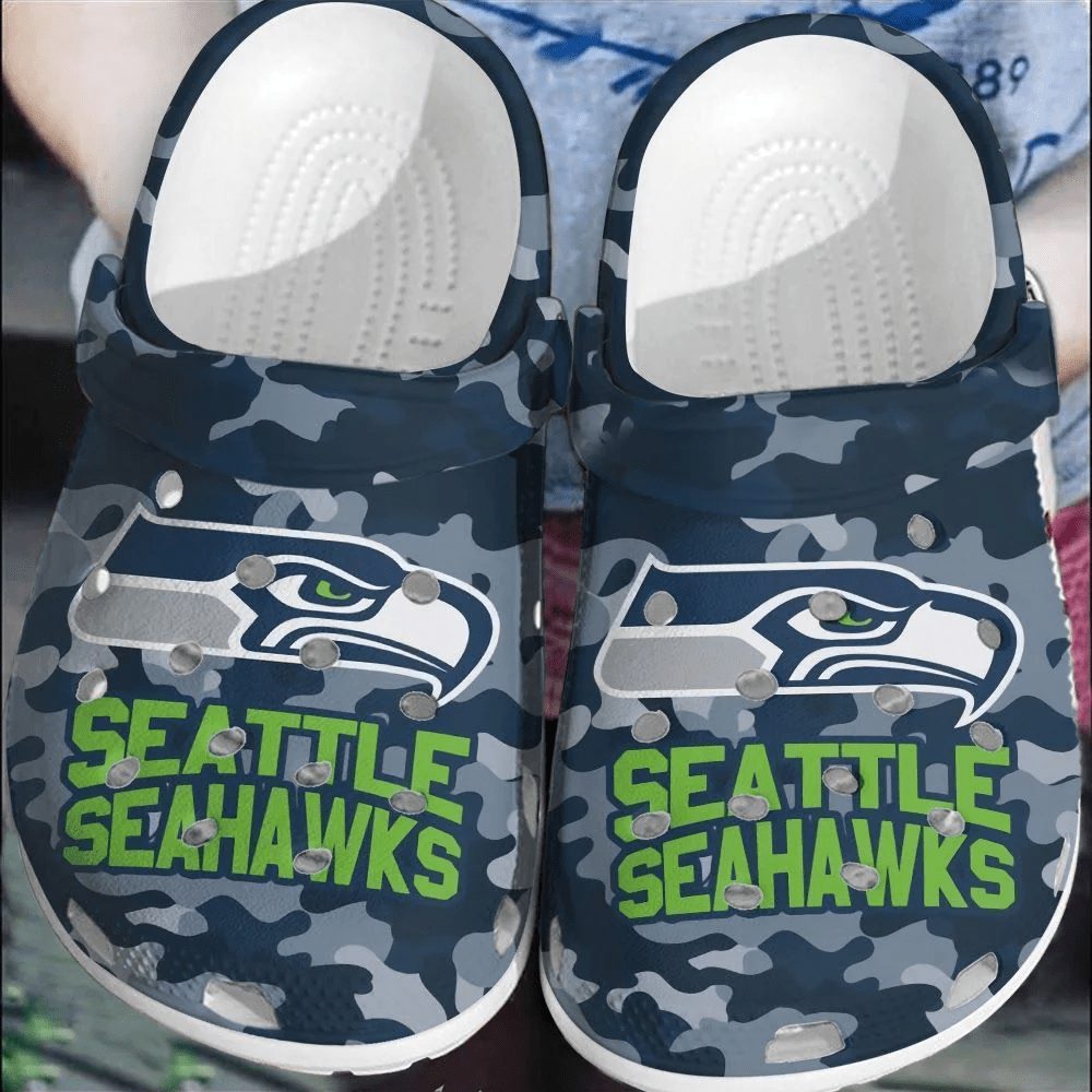 footwearmerch nfl seattle seahawks crocsclogs shoes comfortable crocband for men women fdzxa