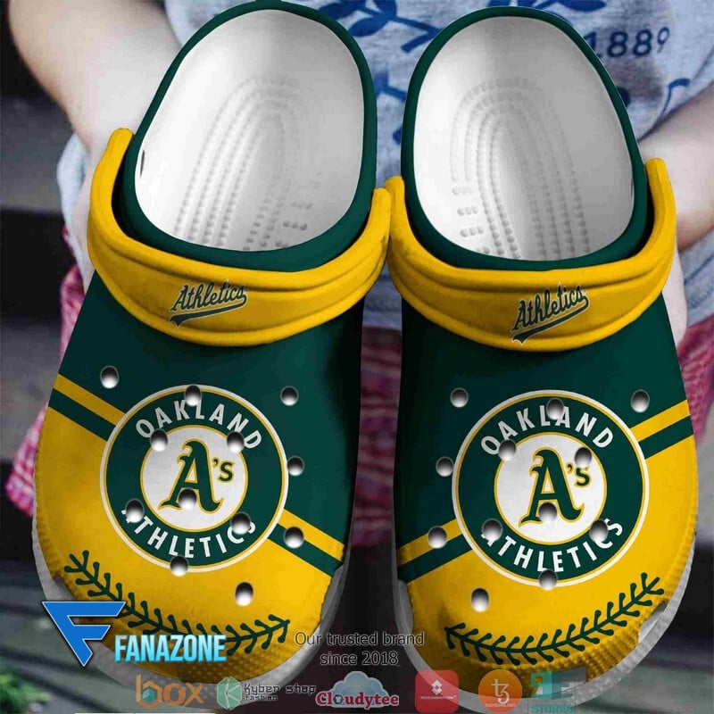 footwearmerch oakland athletics green yellow crocband clogs hpvrl