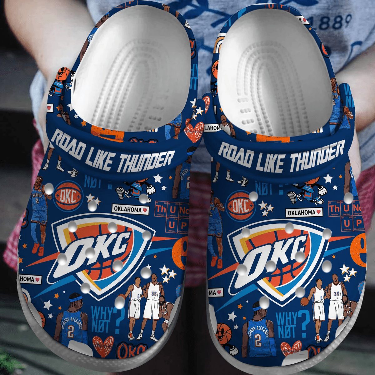 footwearmerch oklahoma city thunder nba sport crocs crocband clogs shoes comfortable for men women and kids agyqd