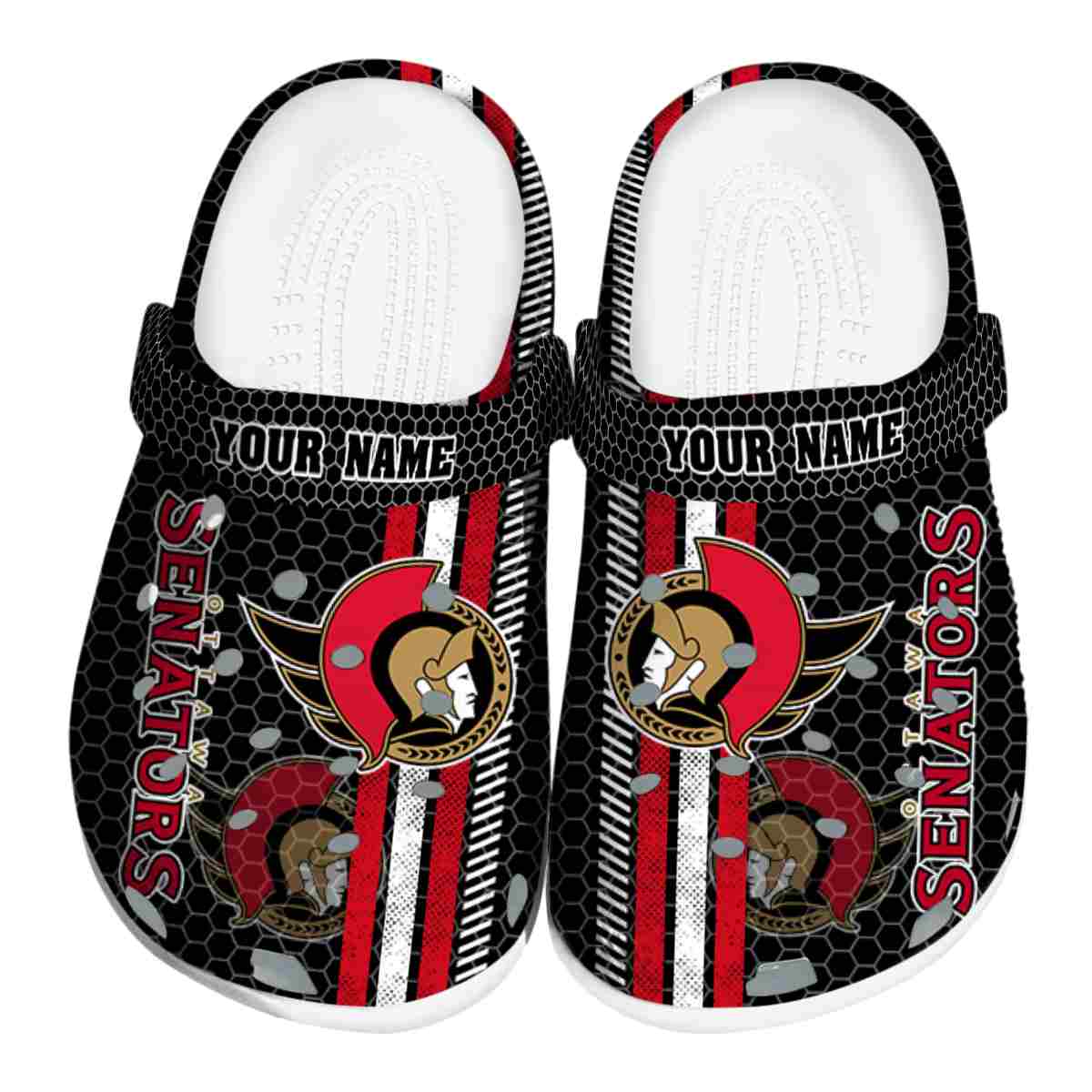 footwearmerch ottawa senators nhl sport crocs crocband clogs shoes comfortable for men women and kids 1ogkb