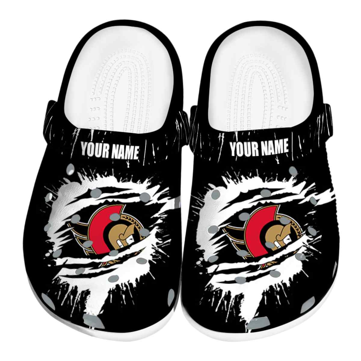 footwearmerch ottawa senators nhl sport crocs crocband clogs shoes comfortable for men women and kids abbsm