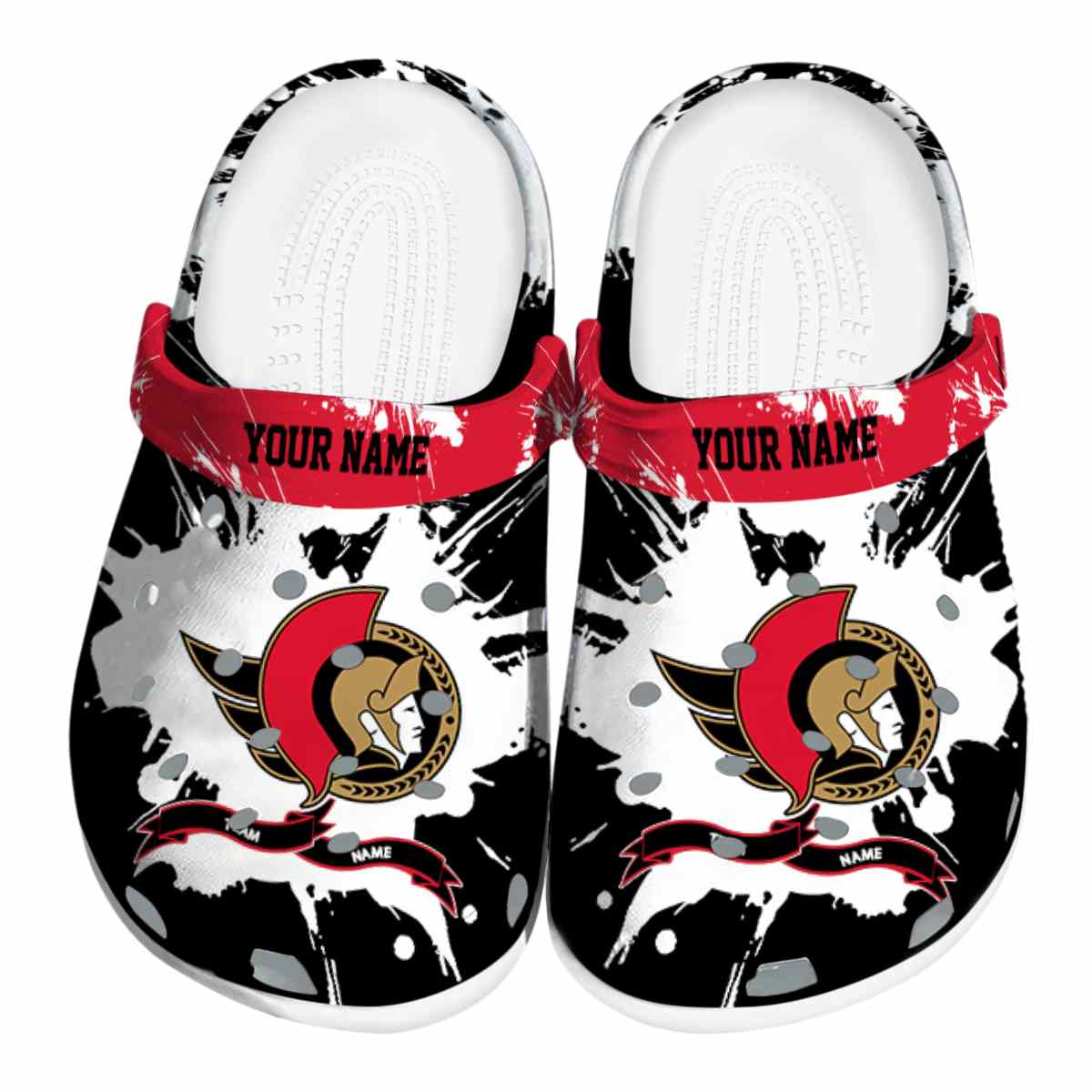 footwearmerch ottawa senators nhl sport crocs crocband clogs shoes comfortable for men women and kids jf8ry