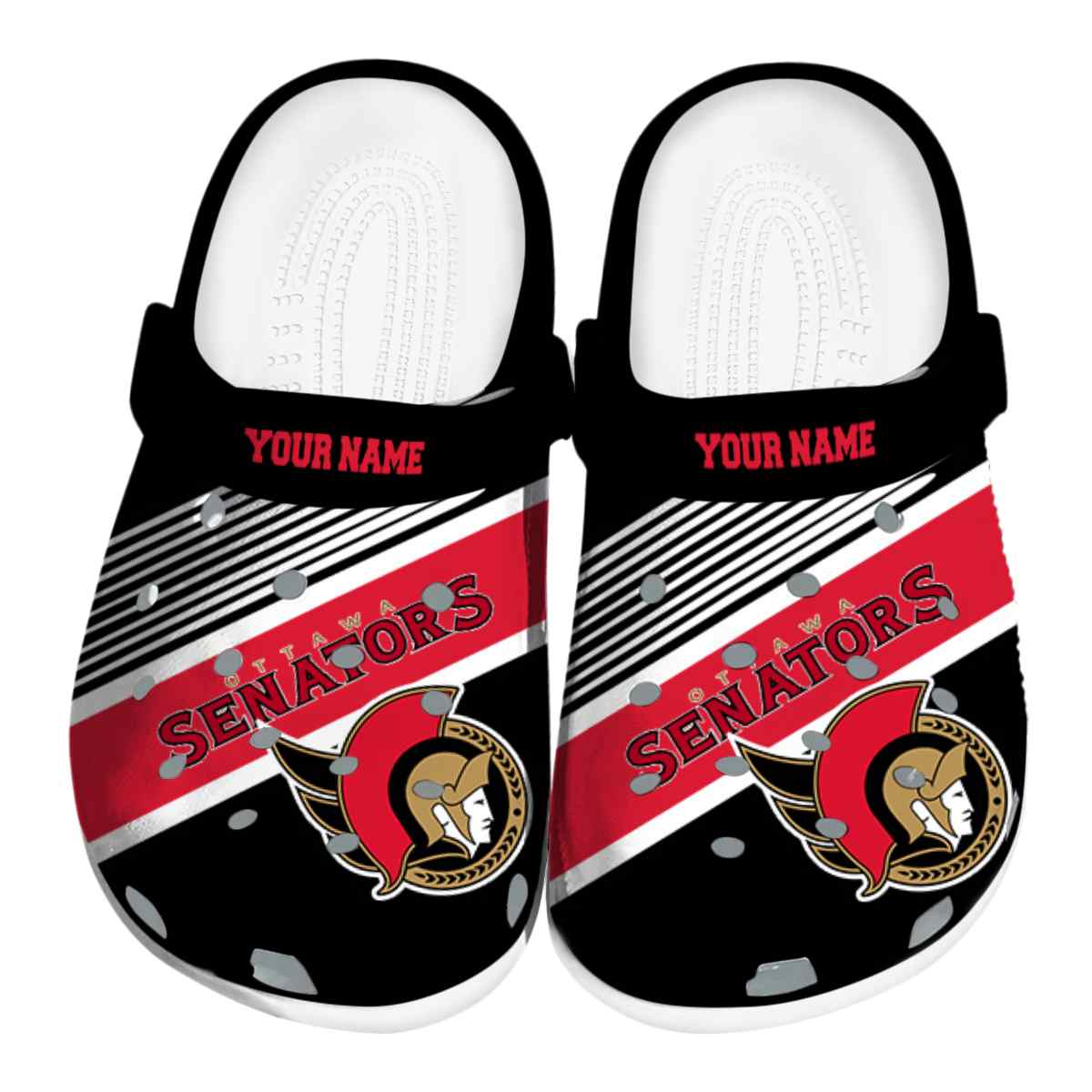 footwearmerch ottawa senators nhl sport crocs crocband clogs shoes comfortable for men women and kids lczox
