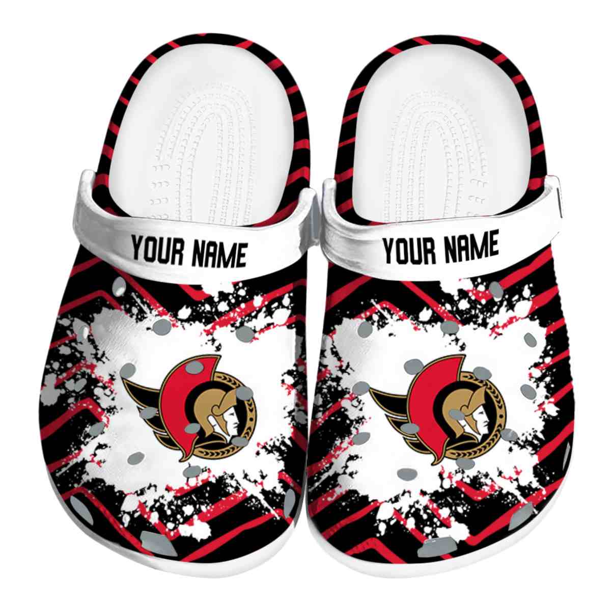 footwearmerch ottawa senators nhl sport crocs crocband clogs shoes comfortable for men women and kids mgbzm