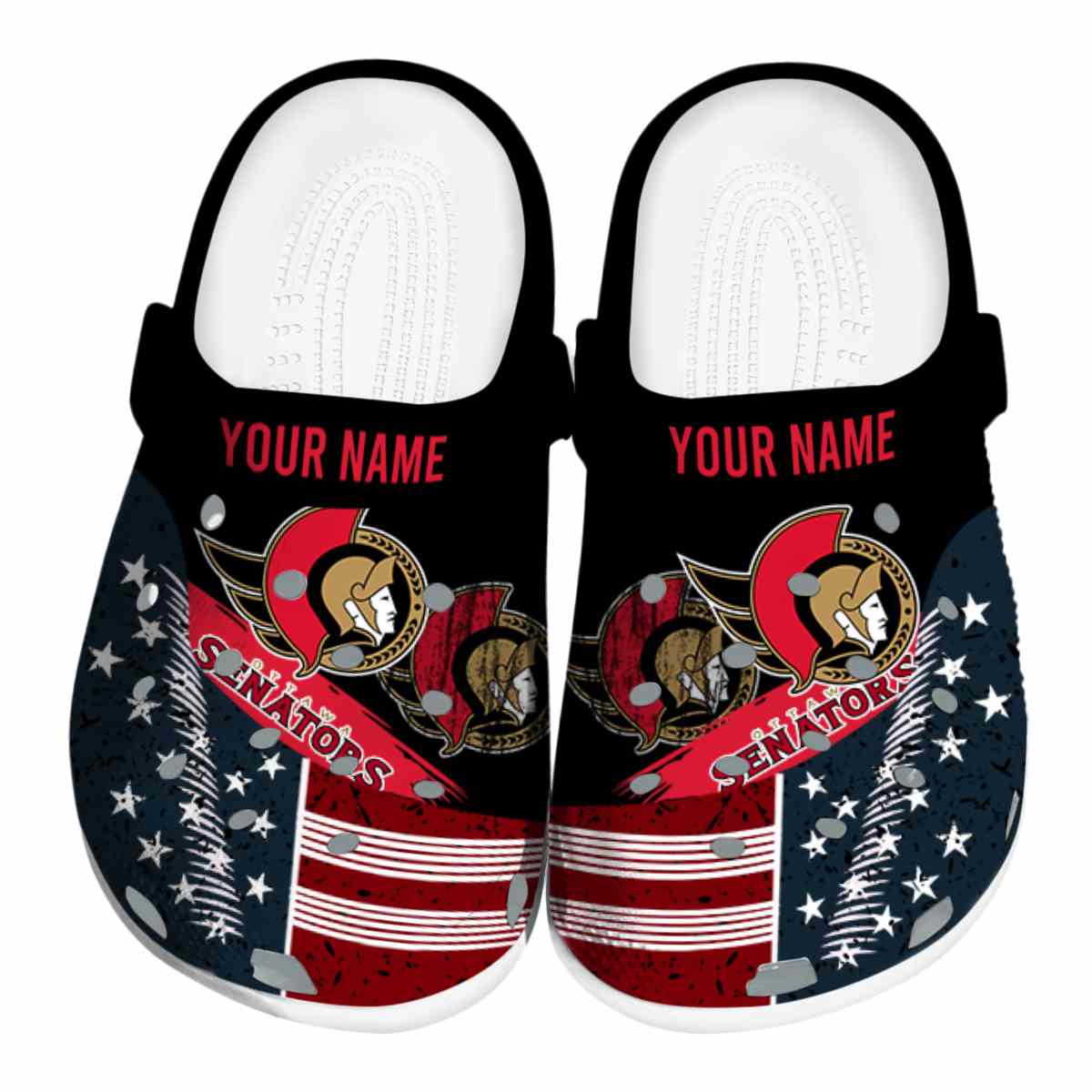 footwearmerch ottawa senators nhl sport crocs crocband clogs shoes comfortable for men women and kids o0r0m