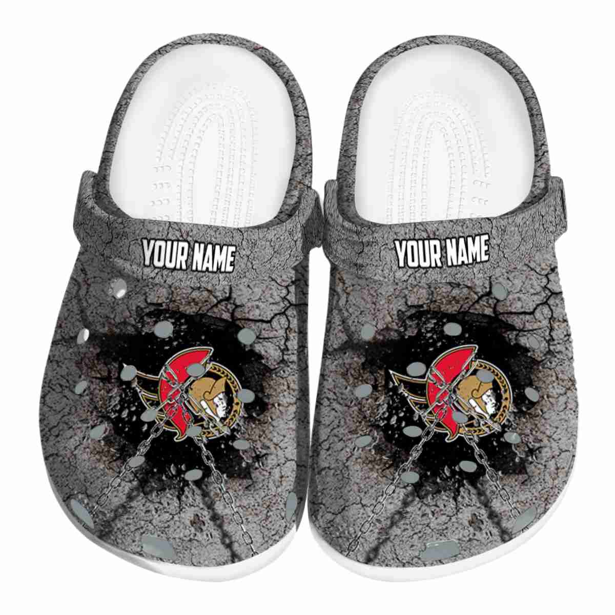 footwearmerch ottawa senators nhl sport crocs crocband clogs shoes comfortable for men women and kids rmwrs