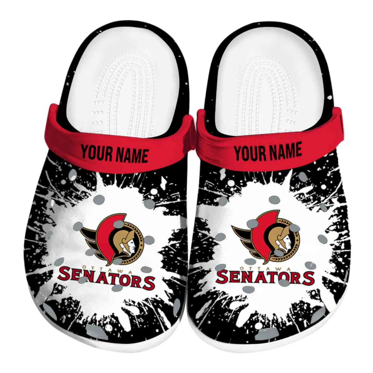 footwearmerch ottawa senators nhl sport crocs crocband clogs shoes comfortable for men women and kids sgulv