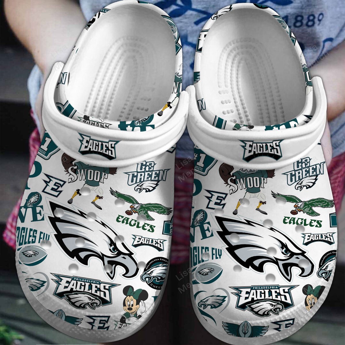 footwearmerch philadelphia eagles nfl sport crocs crocband clogs shoes comfortable for men women and kids 3o5zt