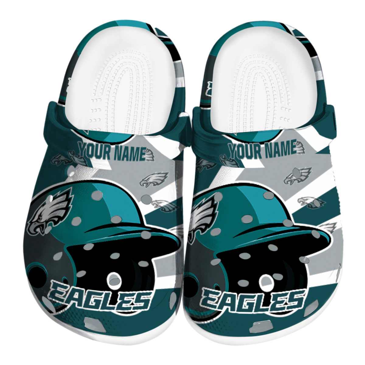 footwearmerch philadelphia eagles nfl sport crocs crocband clogs shoes comfortable for men women and kids 3t3cu