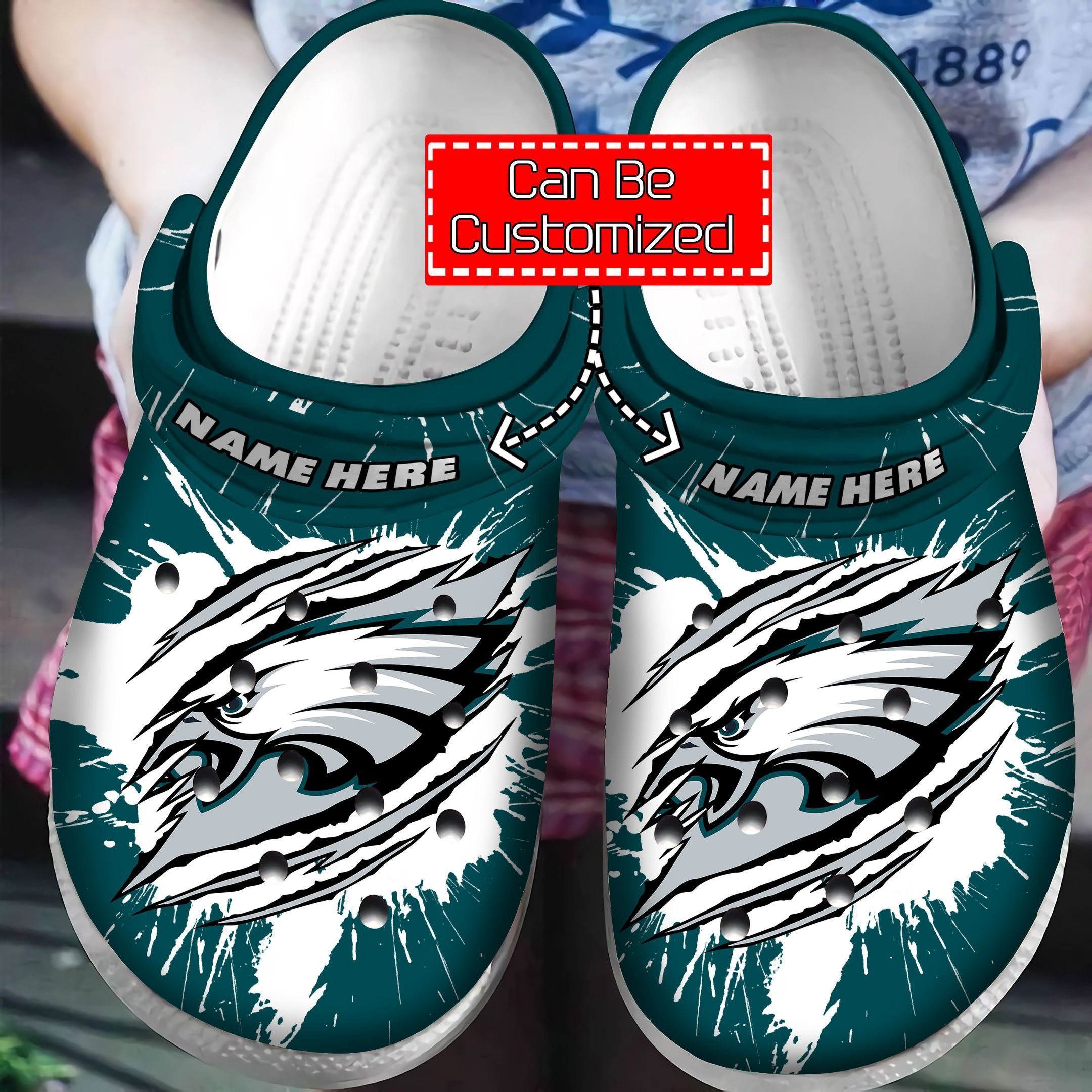 footwearmerch philadelphia eagles nfl sport crocs crocband clogs shoes comfortable for men women and kids 9s9qa