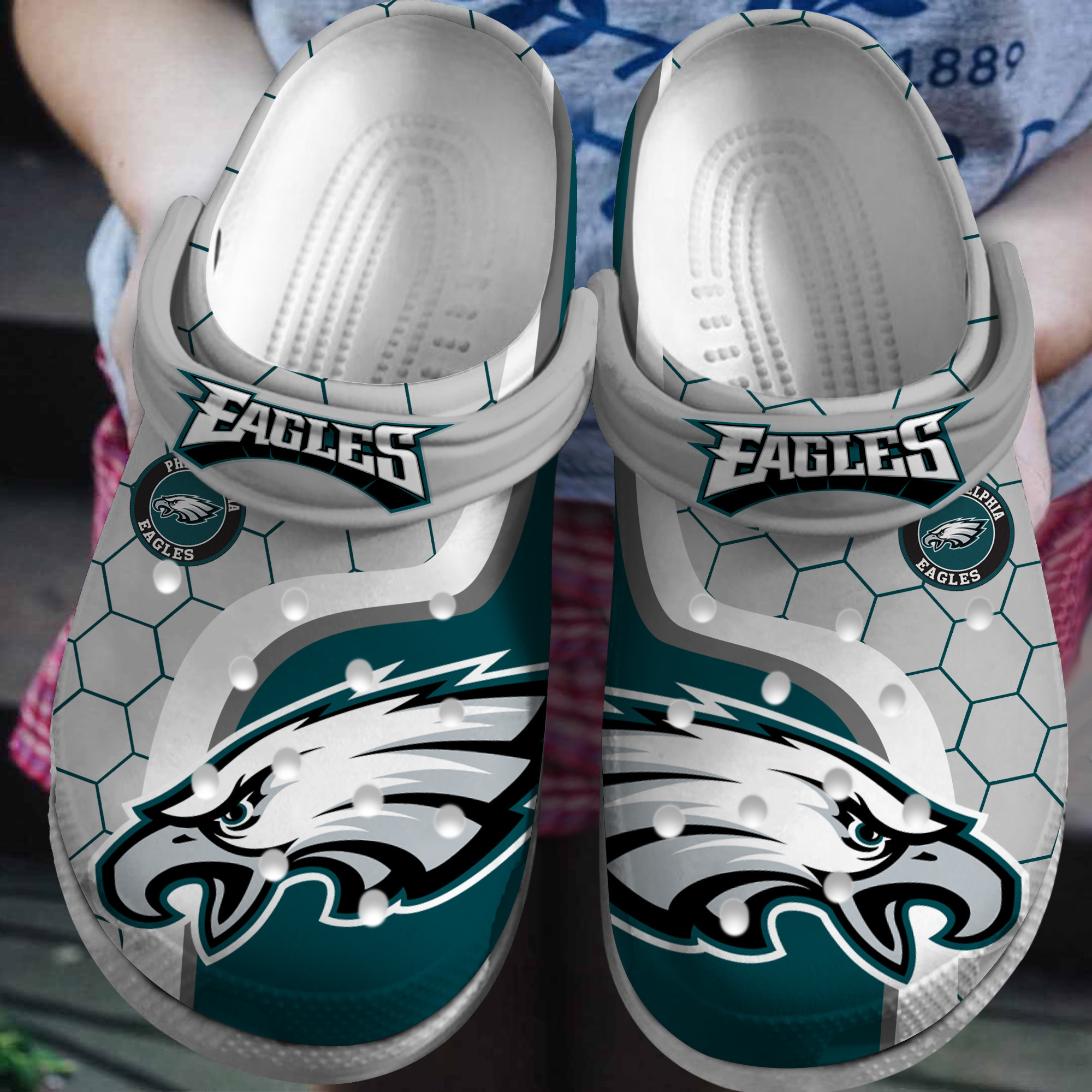footwearmerch philadelphia eagles nfl sport crocs crocband clogs shoes comfortable for men women and kids beuml