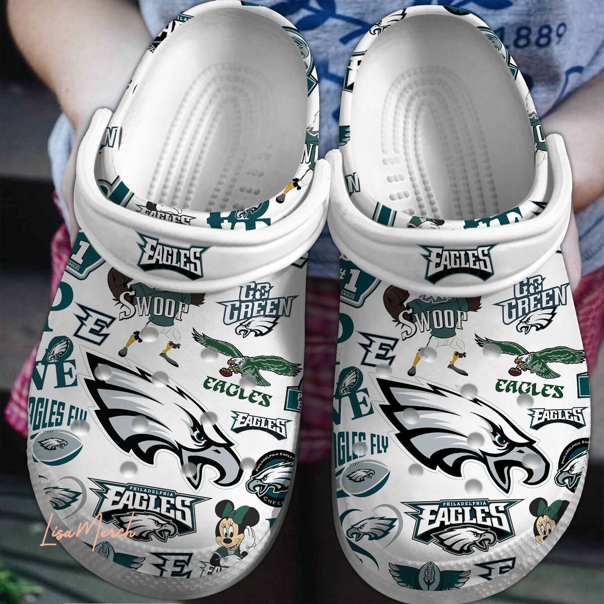 footwearmerch philadelphia eagles nfl sport crocs crocband clogs shoes comfortable for men women and kids es710