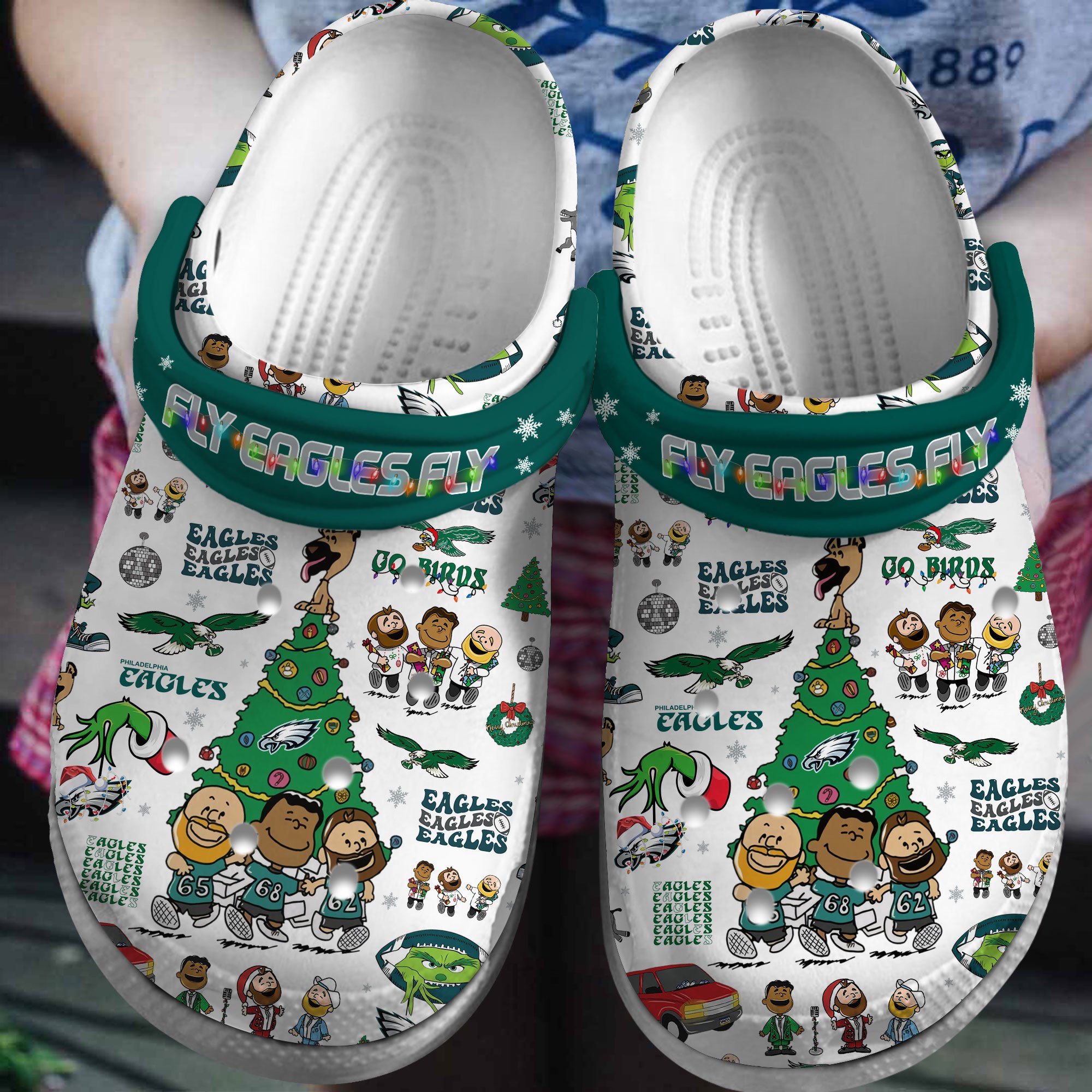 footwearmerch philadelphia eagles nfl sport crocs crocband clogs shoes comfortable for men women and kids fn3xc