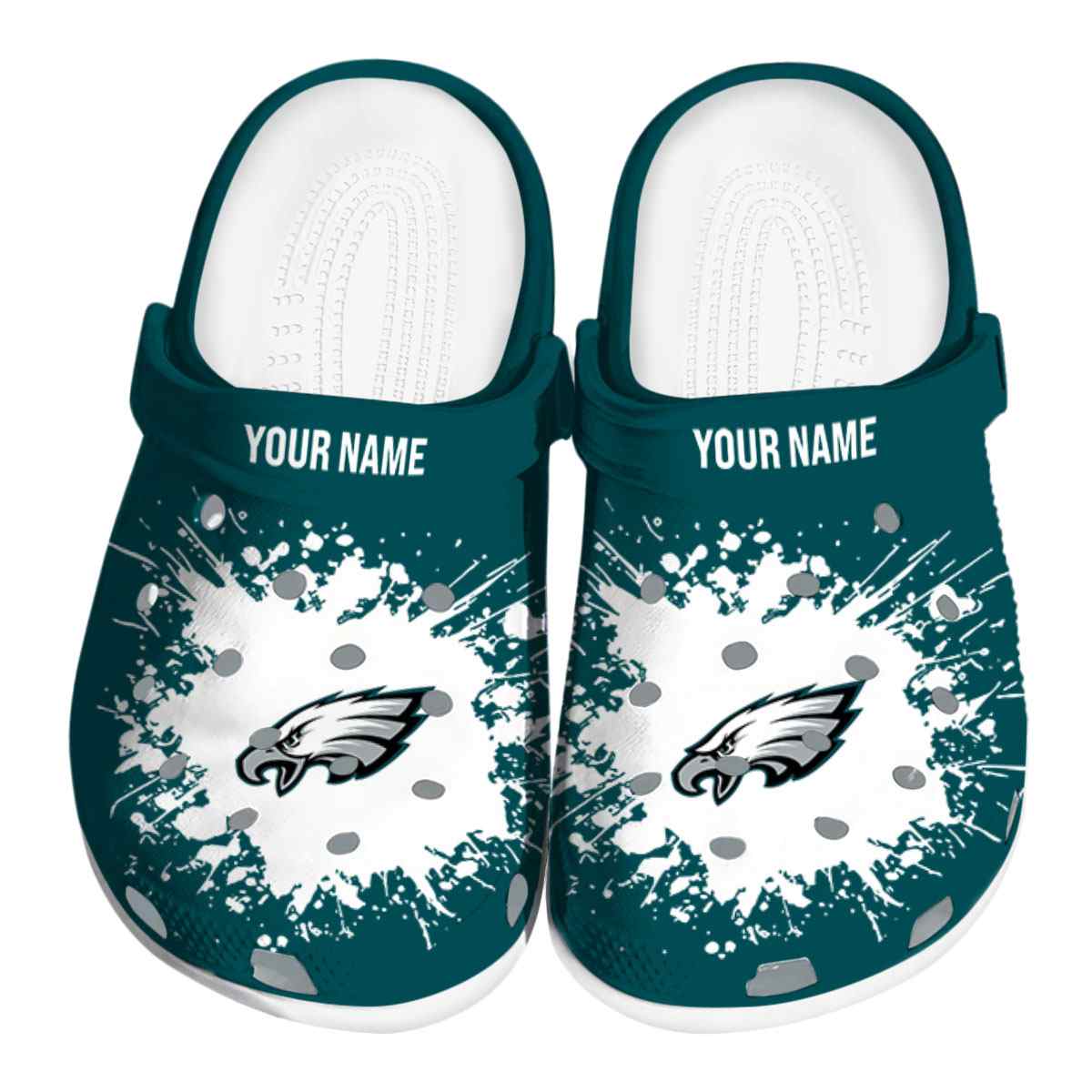 footwearmerch philadelphia eagles nfl sport crocs crocband clogs shoes comfortable for men women and kids iqqfl