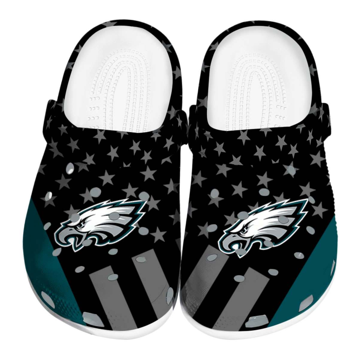 footwearmerch philadelphia eagles nfl sport crocs crocband clogs shoes comfortable for men women and kids iz31p