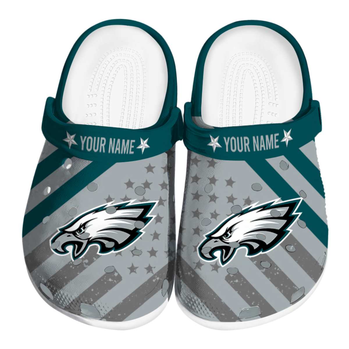 footwearmerch philadelphia eagles nfl sport crocs crocband clogs shoes comfortable for men women and kids l2w2s