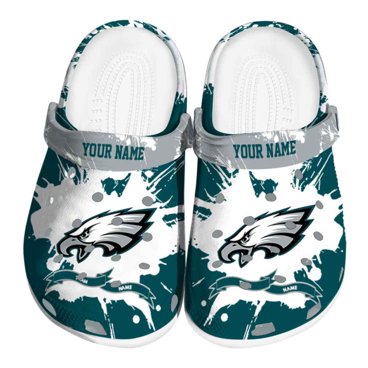 footwearmerch philadelphia eagles nfl sport crocs crocband clogs shoes comfortable for men women and kids nvdli
