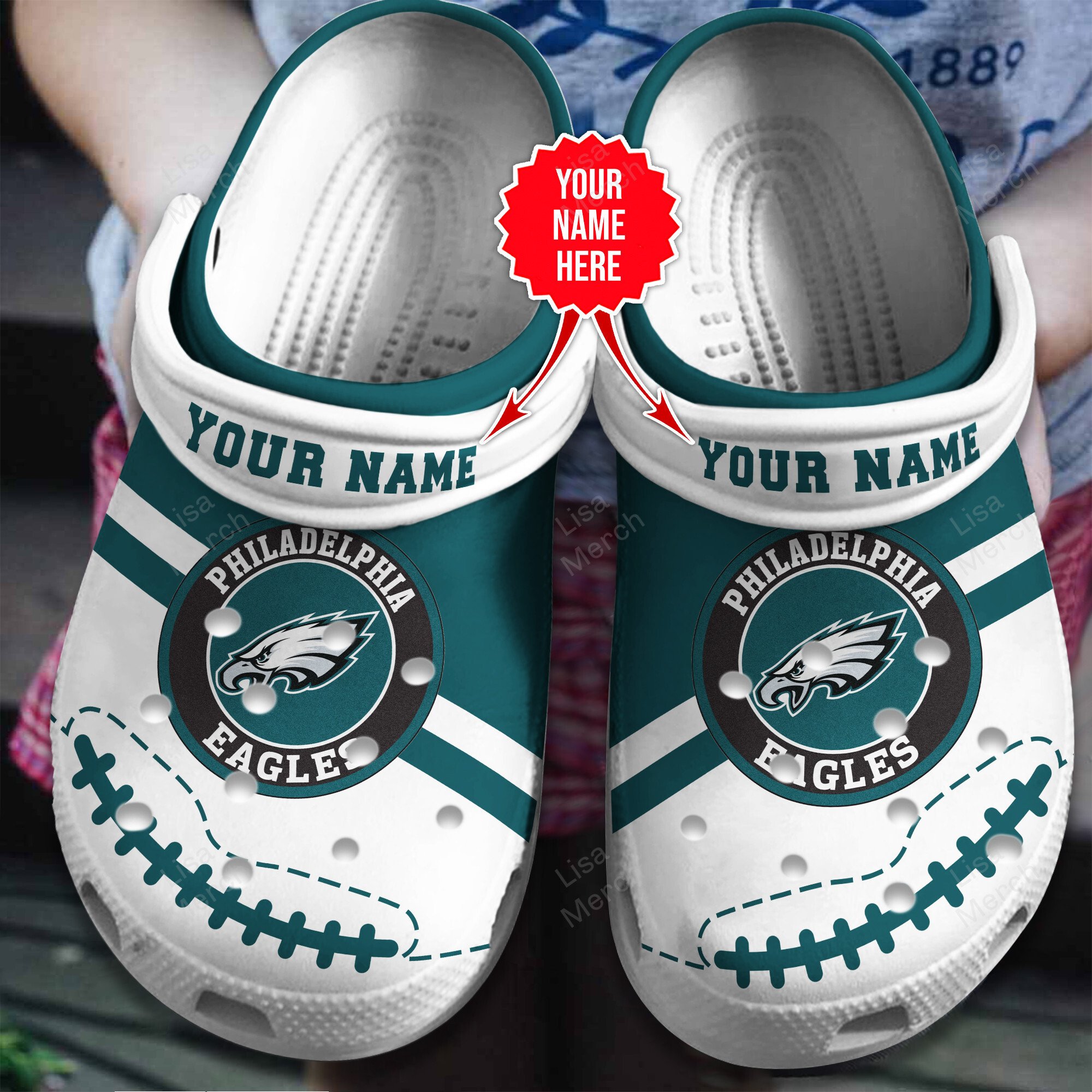 footwearmerch philadelphia eagles nfl sport crocs crocband clogs shoes comfortable for men women and kids okwwe
