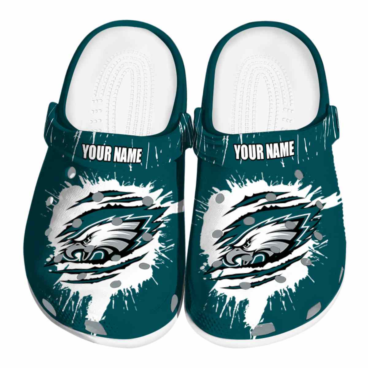 footwearmerch philadelphia eagles nfl sport crocs crocband clogs shoes comfortable for men women and kids pcmps