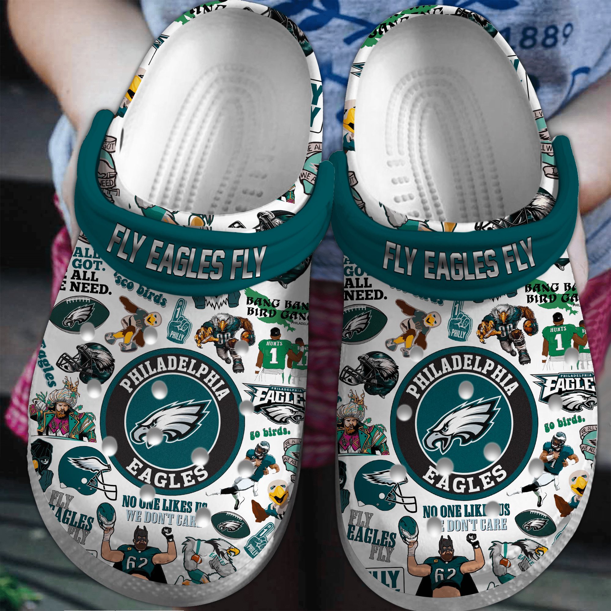 footwearmerch philadelphia eagles nfl sport crocs crocband clogs shoes comfortable for men women and kids qgoyu