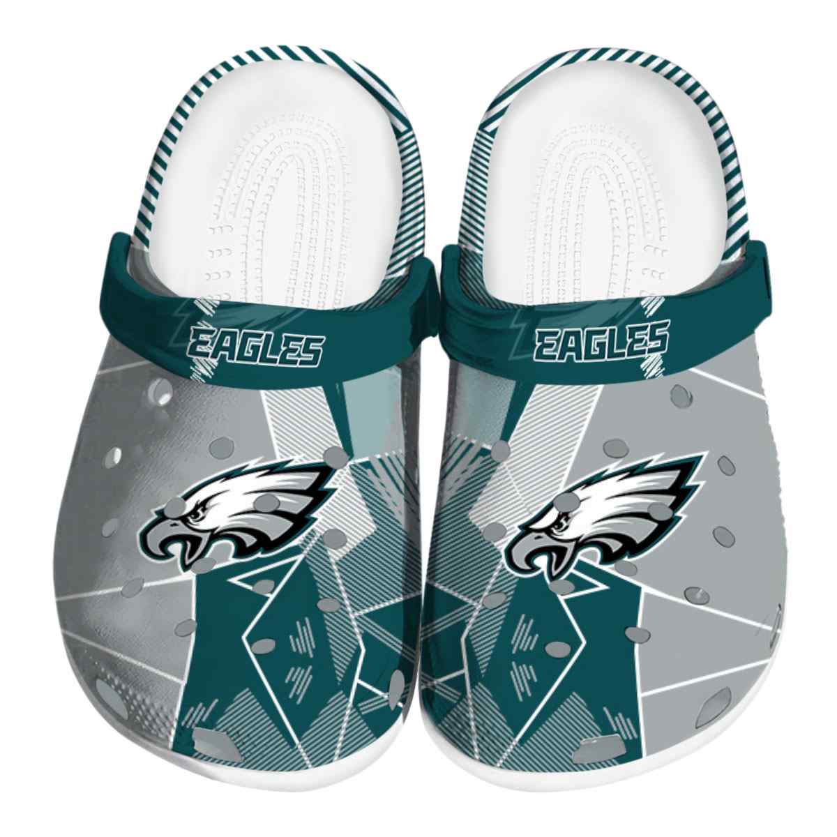 footwearmerch philadelphia eagles nfl sport crocs crocband clogs shoes comfortable for men women and kids serqk