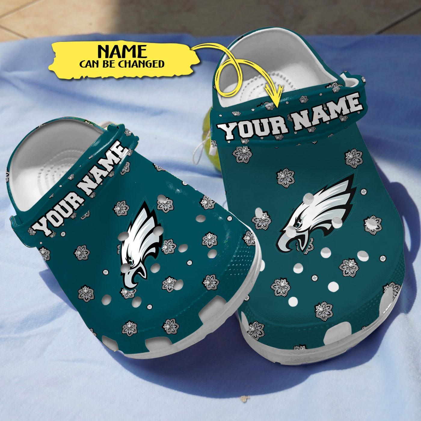 footwearmerch philadelphia eagles nfl sport crocs crocband clogs shoes comfortable for men women and kids u9ohh