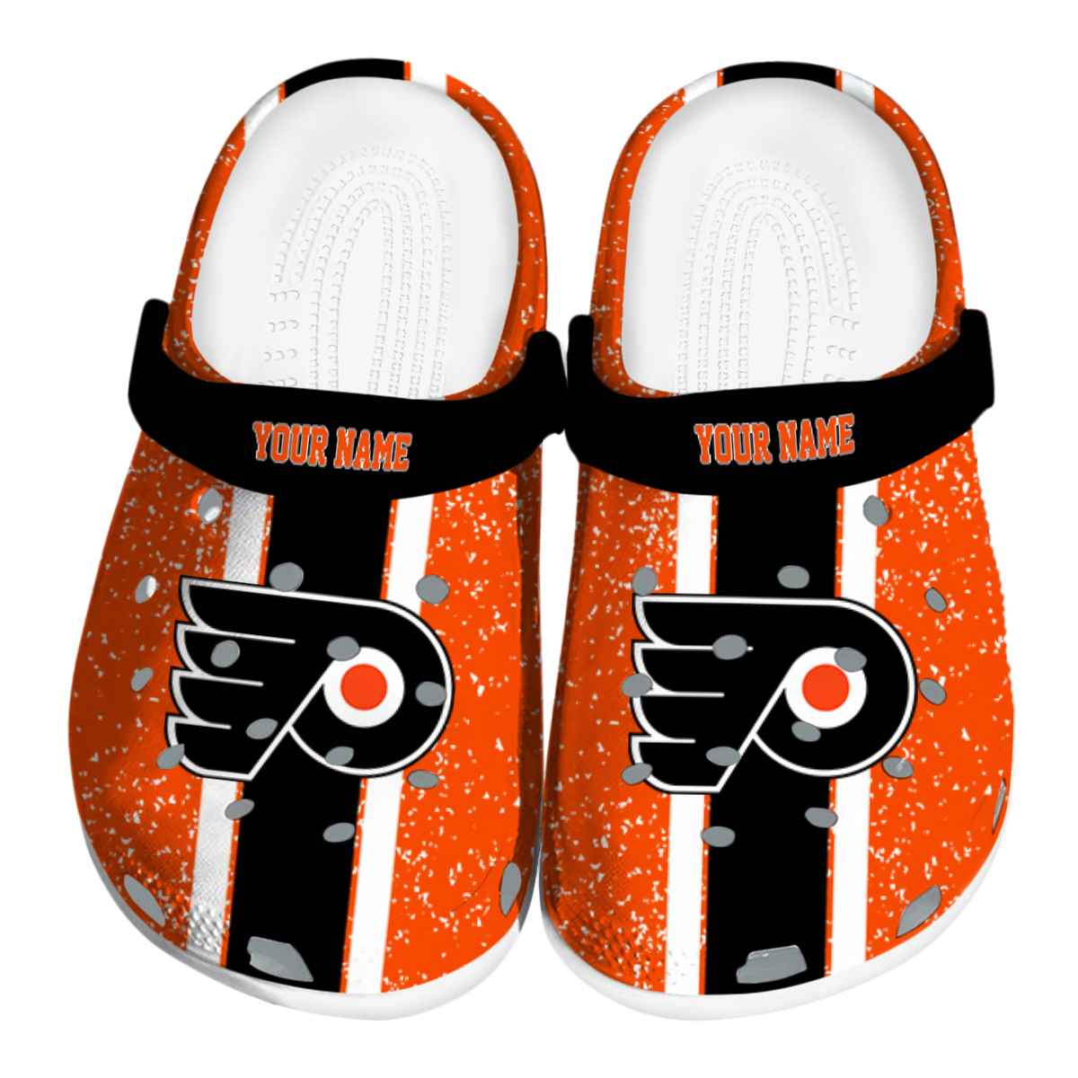 footwearmerch philadelphia flyers nhl sport crocs crocband clogs shoes comfortable for men women and kids 9z7hy