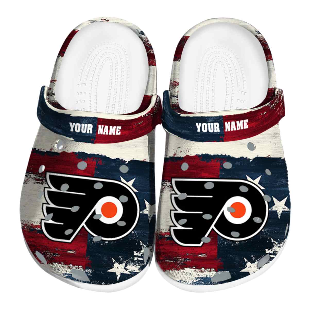 footwearmerch philadelphia flyers nhl sport crocs crocband clogs shoes comfortable for men women and kids 9zupe