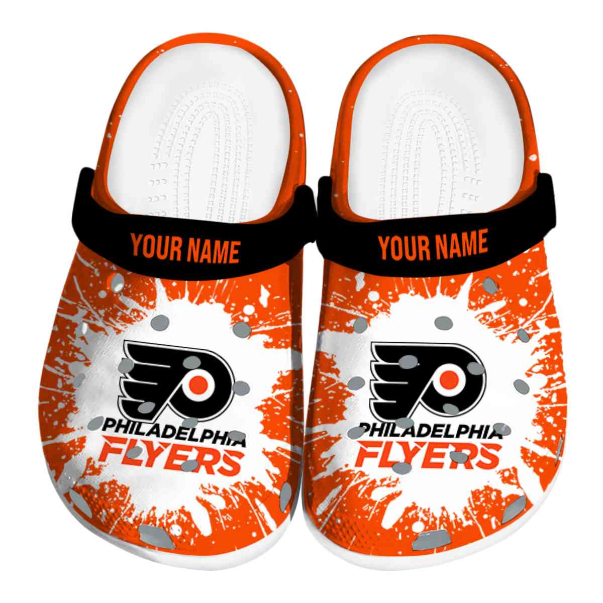 footwearmerch philadelphia flyers nhl sport crocs crocband clogs shoes comfortable for men women and kids d5qaz