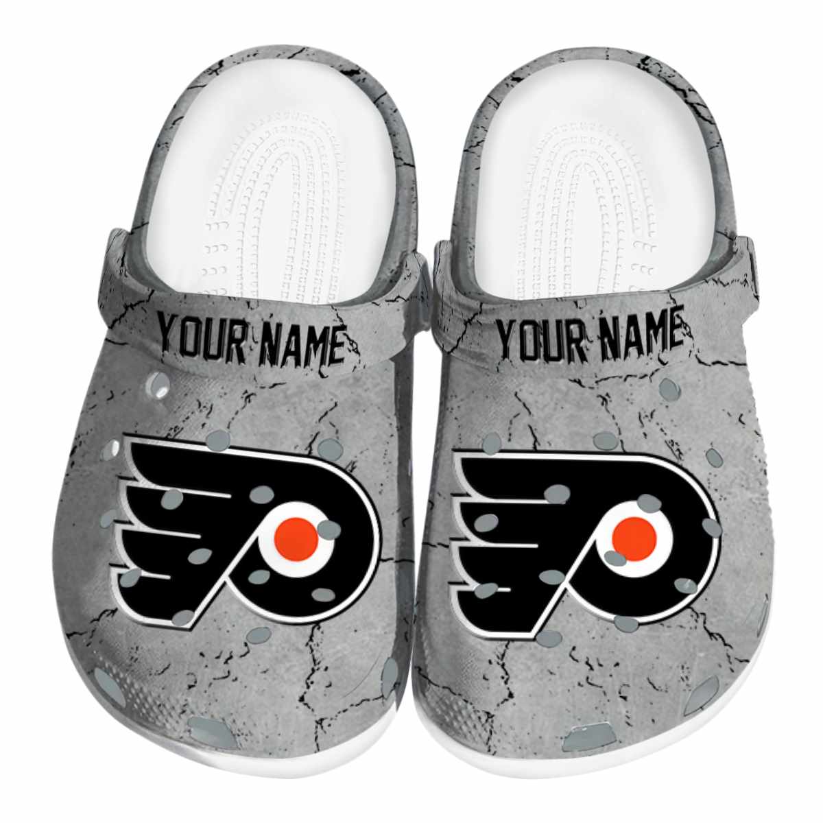 footwearmerch philadelphia flyers nhl sport crocs crocband clogs shoes comfortable for men women and kids hfqwr