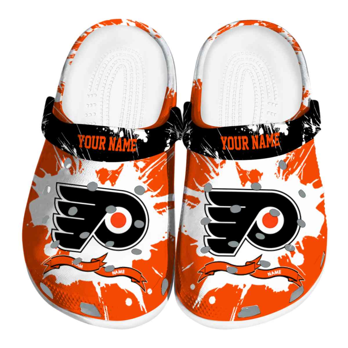 footwearmerch philadelphia flyers nhl sport crocs crocband clogs shoes comfortable for men women and kids ipsud
