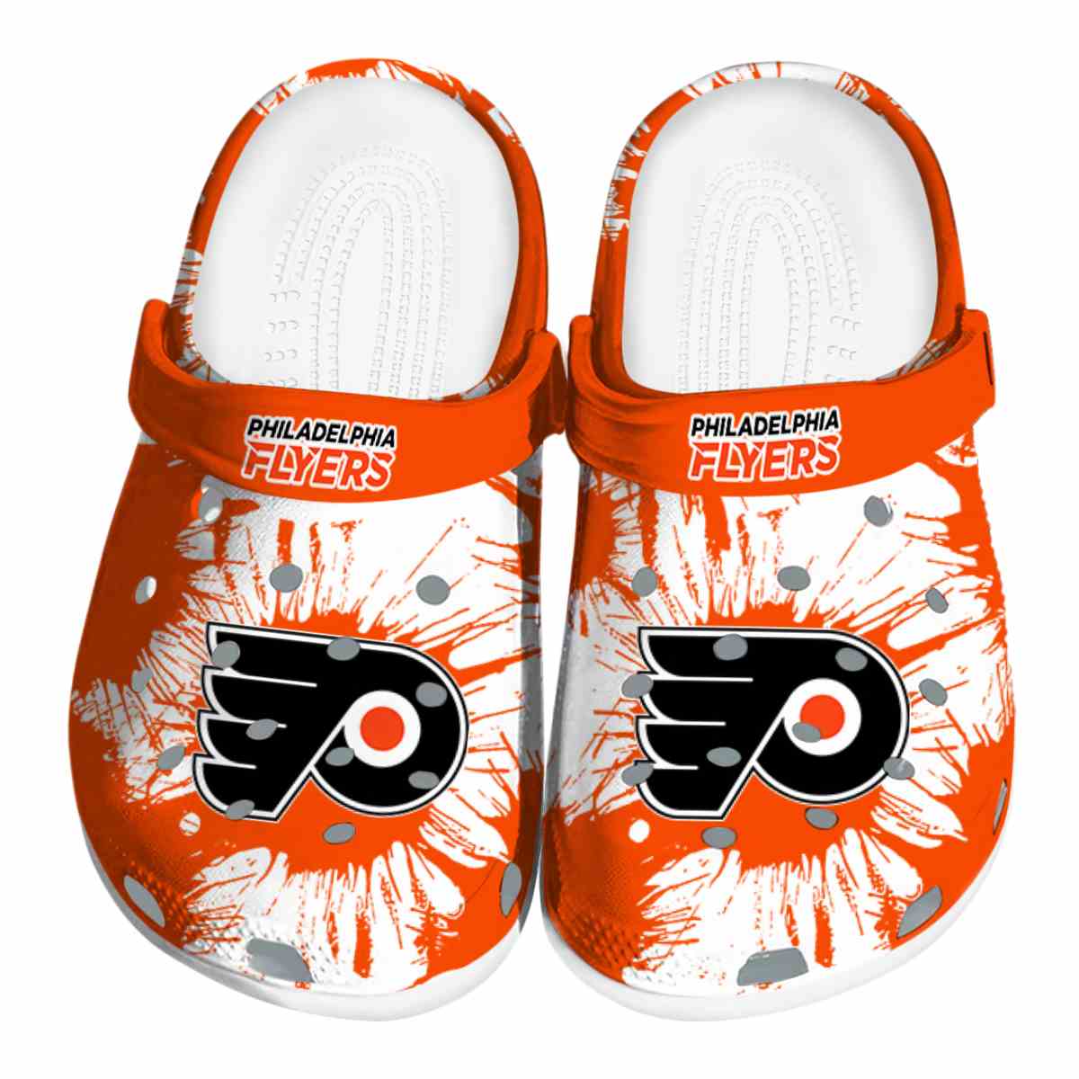 footwearmerch philadelphia flyers nhl sport crocs crocband clogs shoes comfortable for men women and kids jddzd
