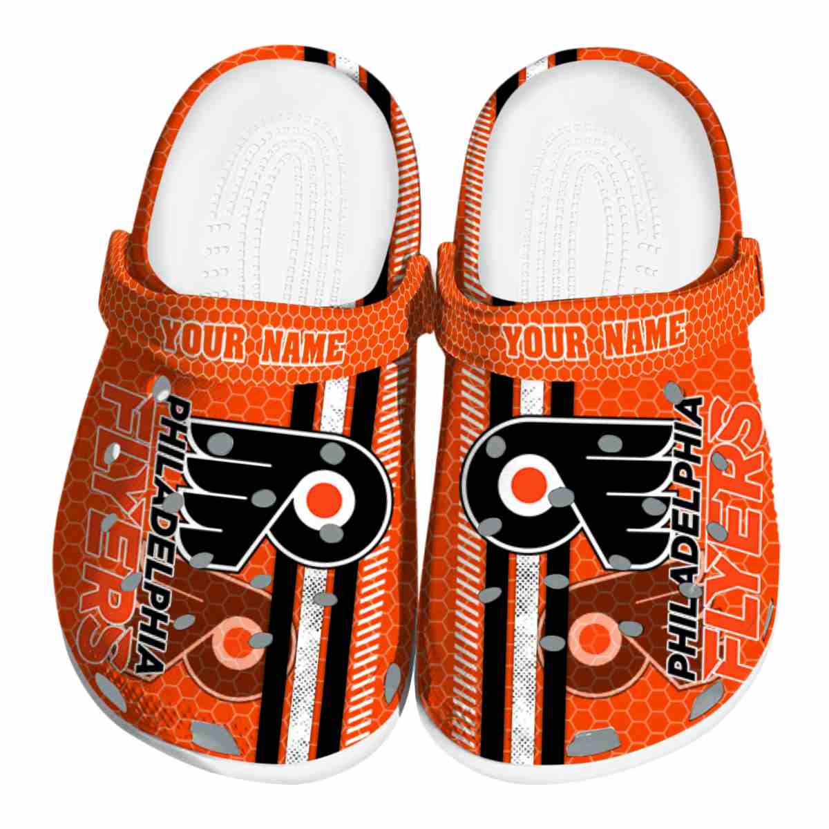 footwearmerch philadelphia flyers nhl sport crocs crocband clogs shoes comfortable for men women and kids lk6kc