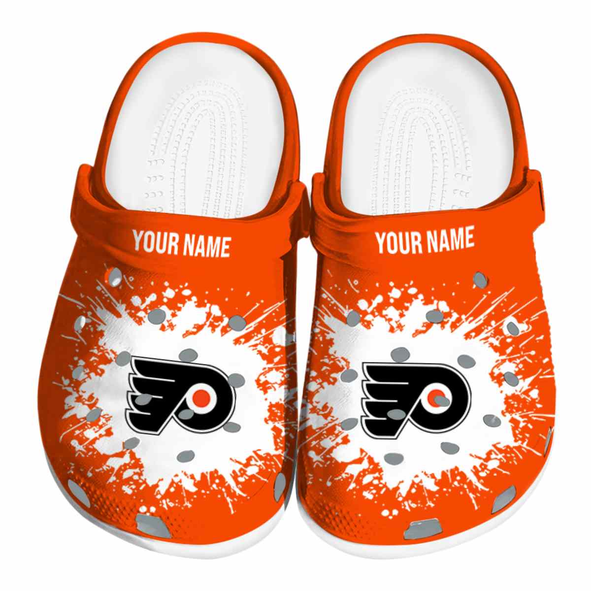footwearmerch philadelphia flyers nhl sport crocs crocband clogs shoes comfortable for men women and kids mygti