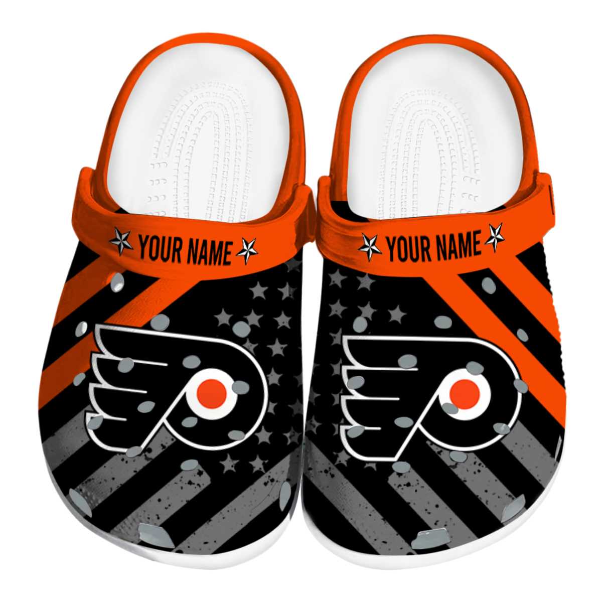 footwearmerch philadelphia flyers nhl sport crocs crocband clogs shoes comfortable for men women and kids x8oiu