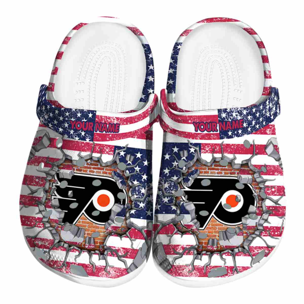 footwearmerch philadelphia flyers nhl sport crocs crocband clogs shoes comfortable for men women and kids zrlmb