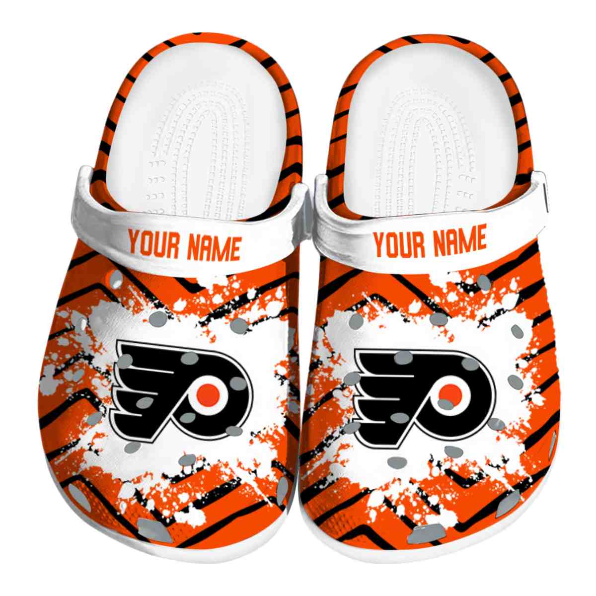footwearmerch philadelphia flyers nhl sport crocs crocband clogs shoes comfortable for men women and kids zx6lc