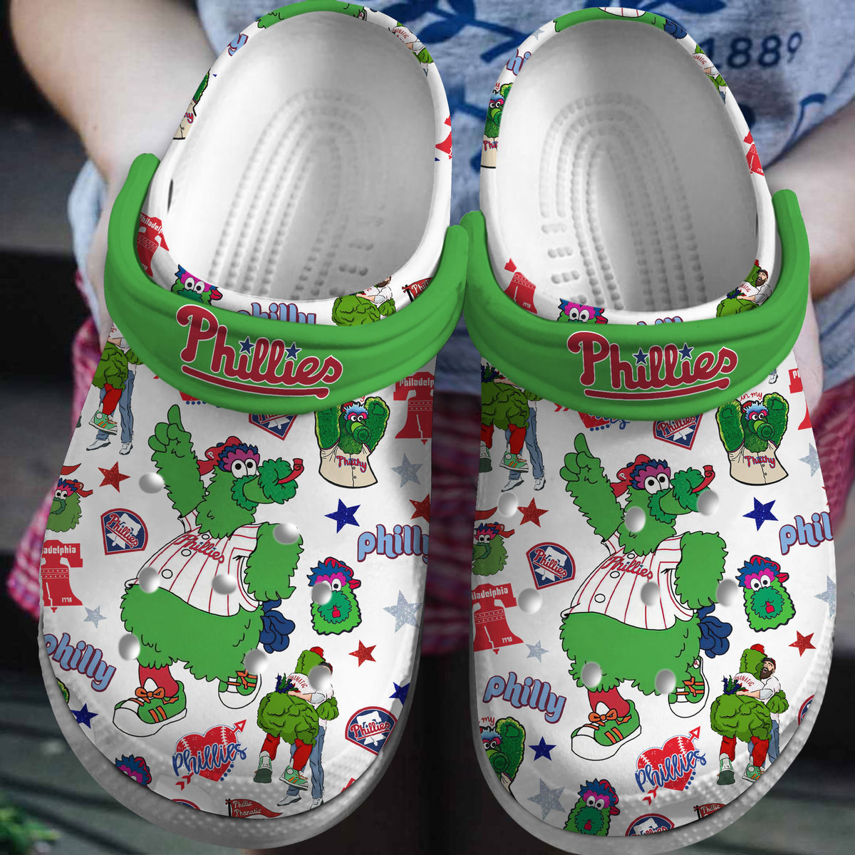footwearmerch philadelphia phillies mlb sport crocs crocband clogs shoes comfortable for men women and kids s8zzb