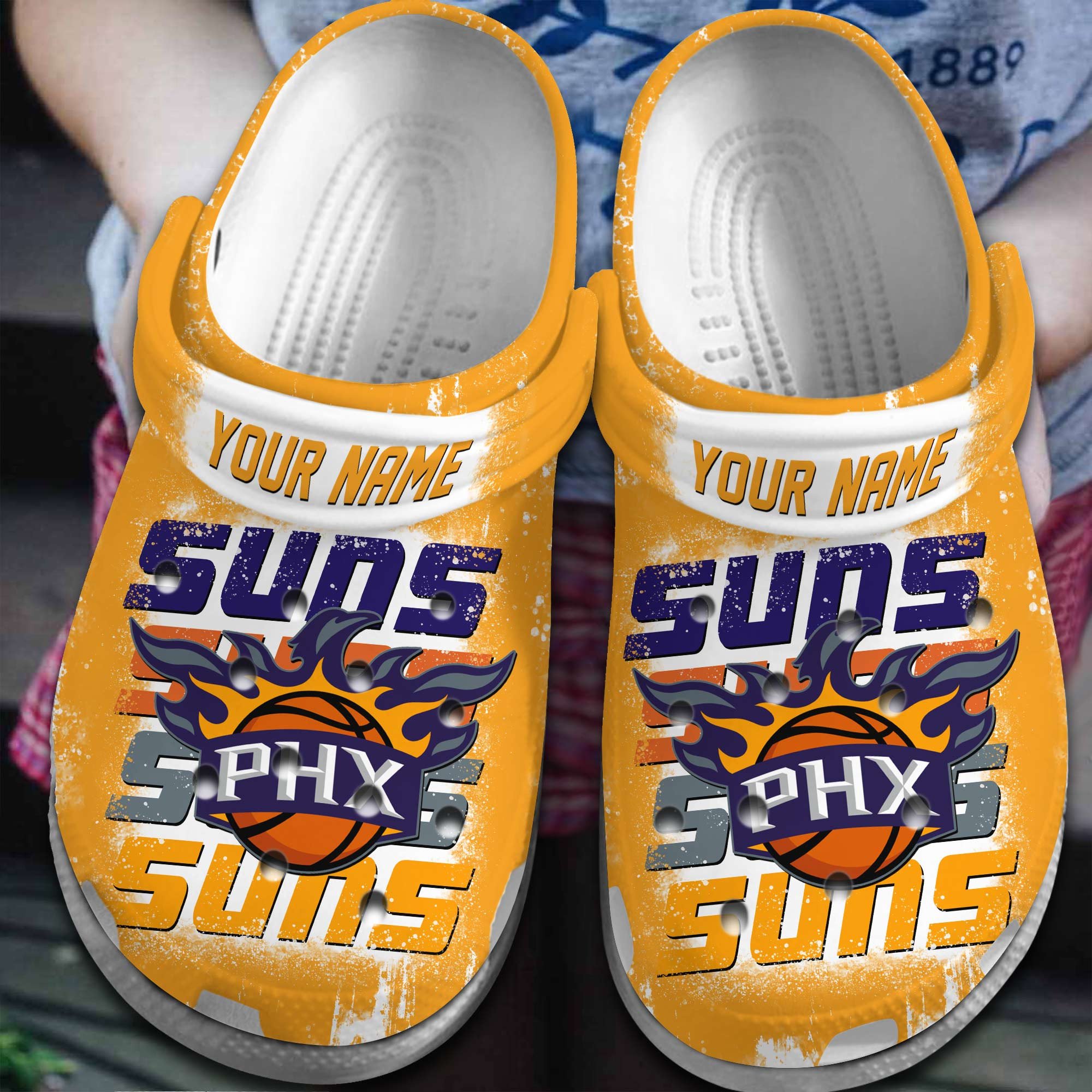 footwearmerch phoenix suns nba basketball sport crocs crocband clogs shoes comfortable for men women and kids iyvmi