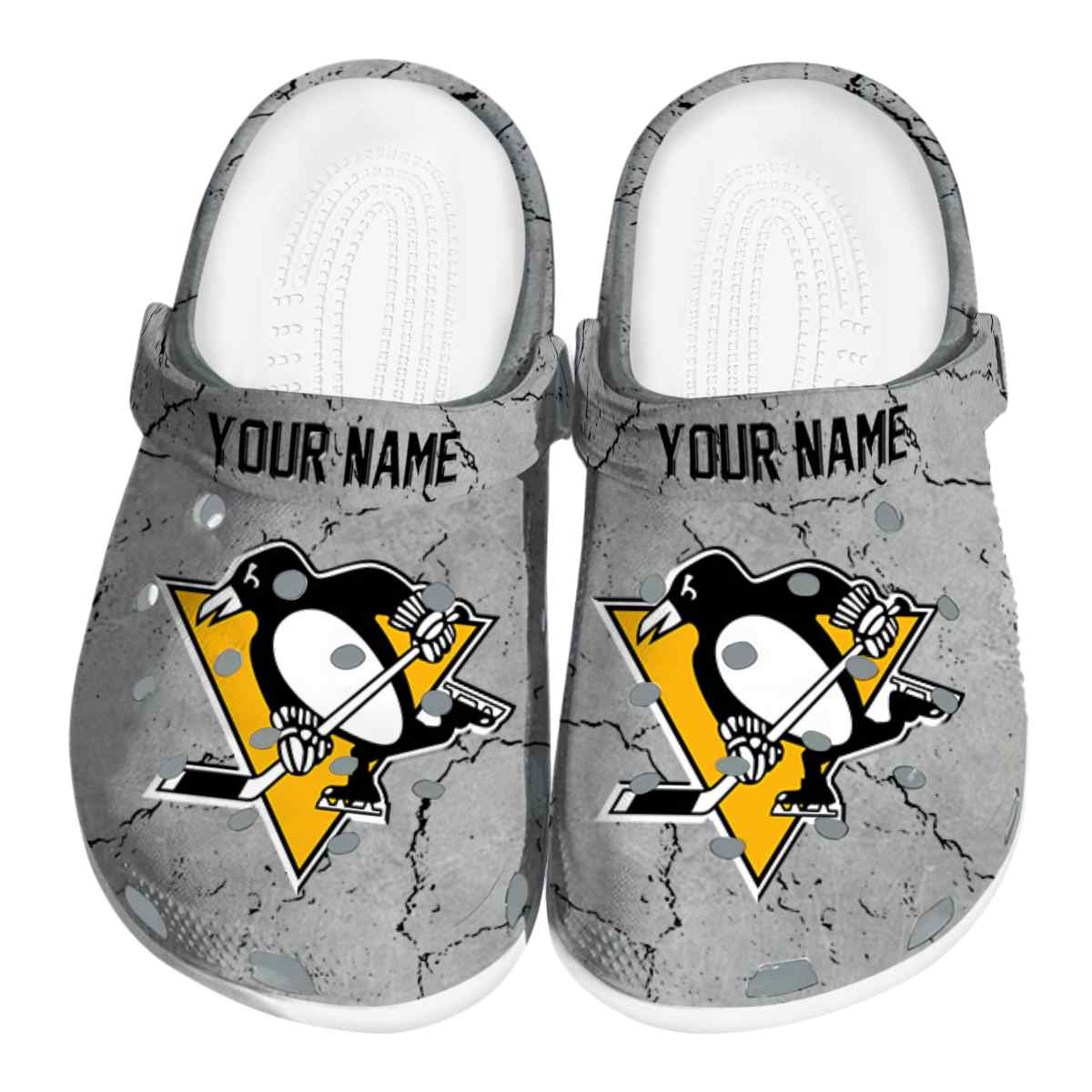 footwearmerch pittsburgh penguins nhl sport crocs crocband clogs shoes comfortable for men women and kids 3nksm