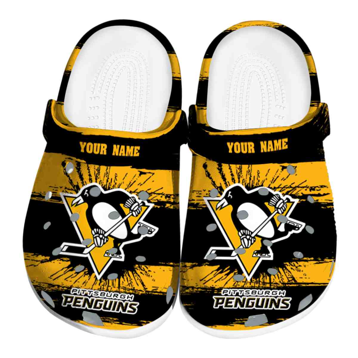 footwearmerch pittsburgh penguins nhl sport crocs crocband clogs shoes comfortable for men women and kids edw7l