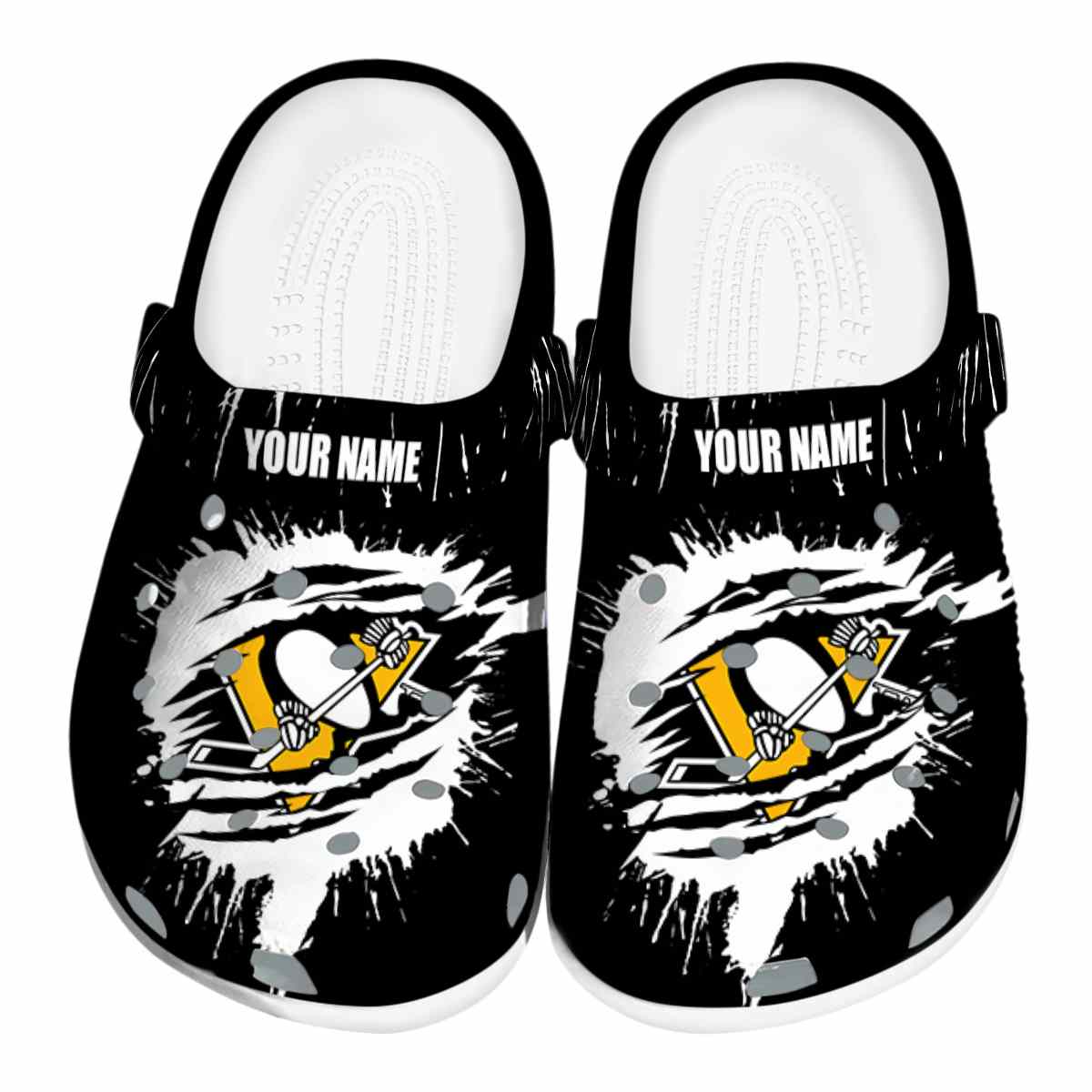 footwearmerch pittsburgh penguins nhl sport crocs crocband clogs shoes comfortable for men women and kids jgadj