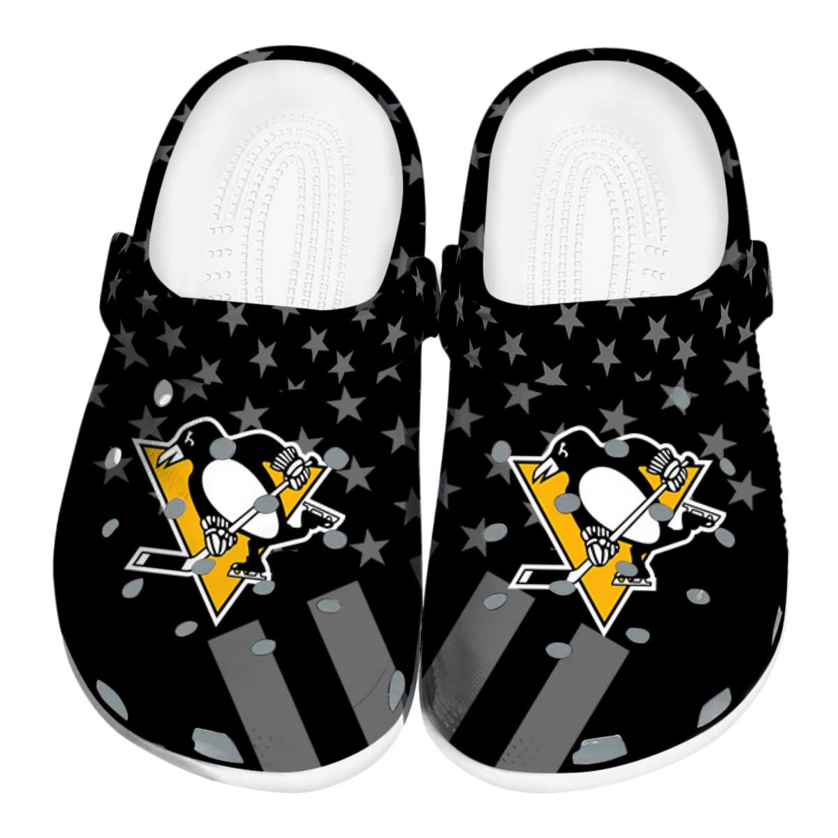 footwearmerch pittsburgh penguins nhl sport crocs crocband clogs shoes comfortable for men women and kids padqq