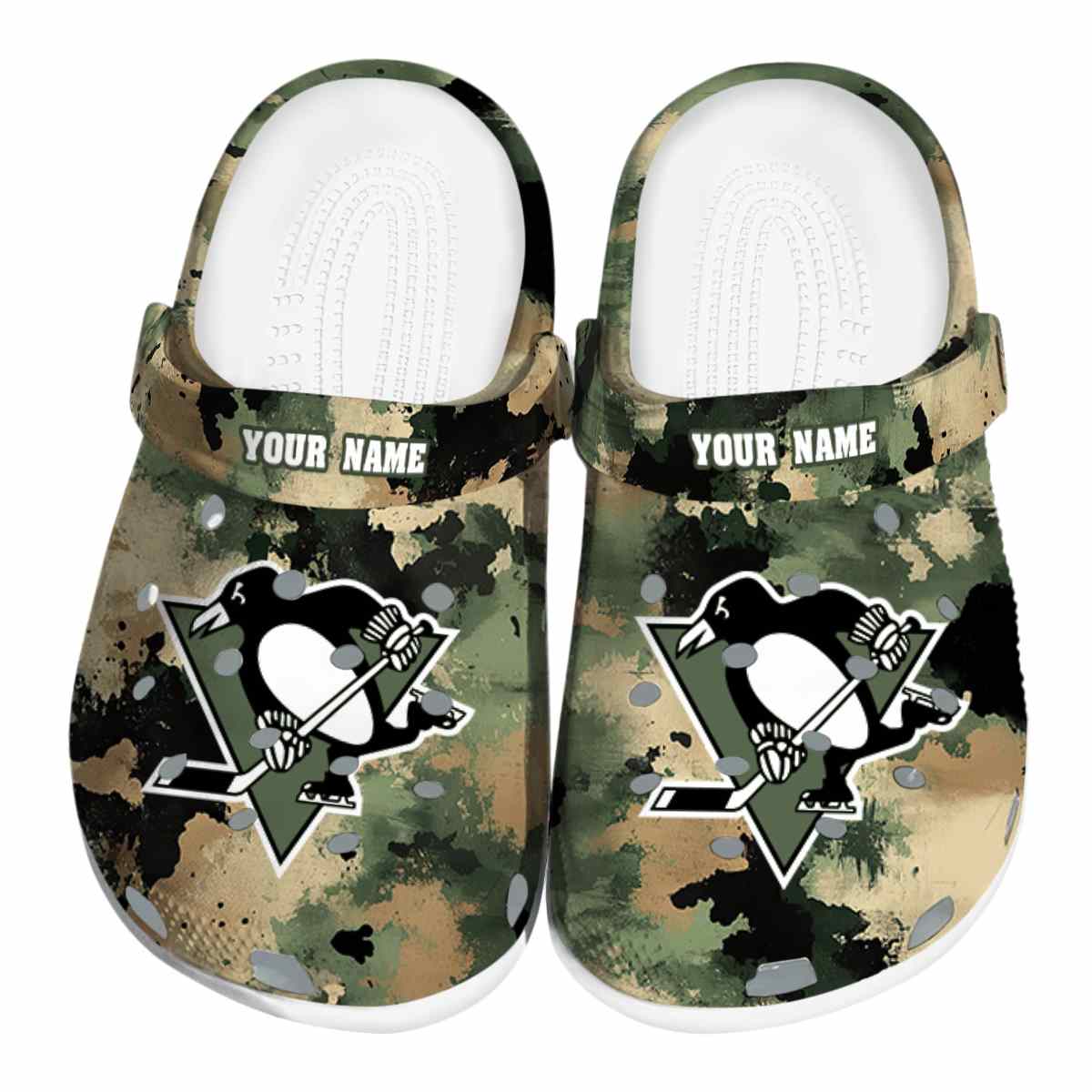footwearmerch pittsburgh penguins nhl sport crocs crocband clogs shoes comfortable for men women and kids t3m5q