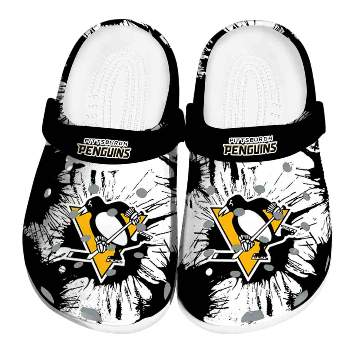 footwearmerch pittsburgh penguins nhl sport crocs crocband clogs shoes comfortable for men women and kids teuv7