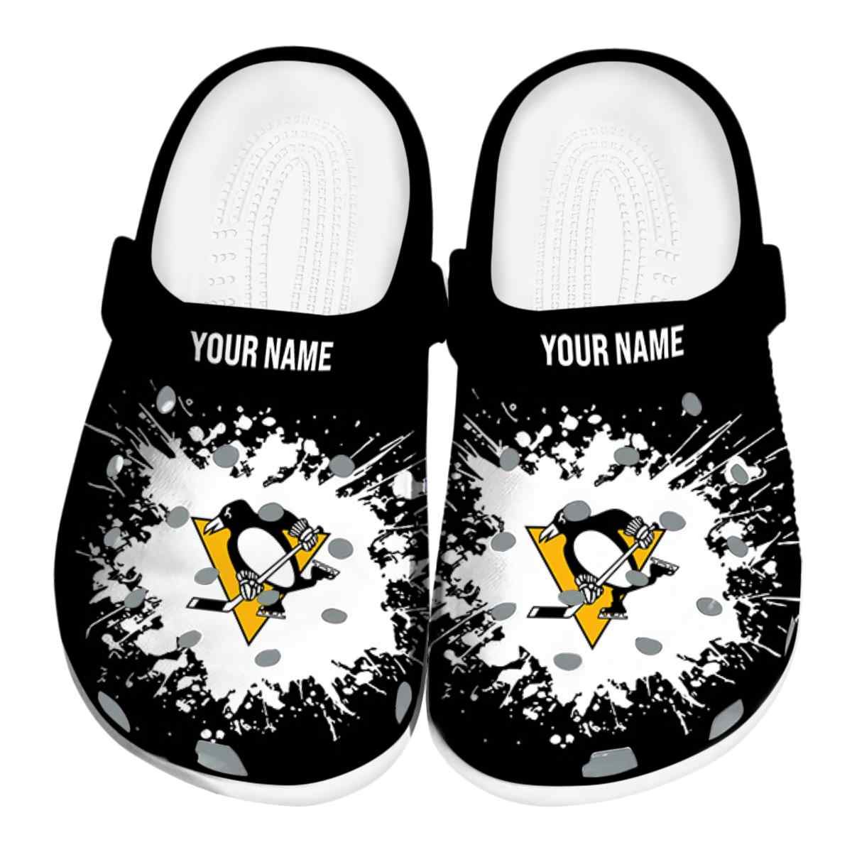 footwearmerch pittsburgh penguins nhl sport crocs crocband clogs shoes comfortable for men women and kids x4fy3