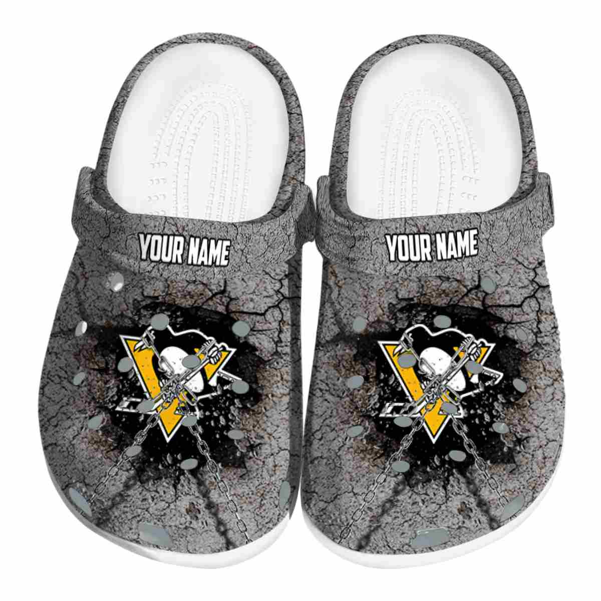 footwearmerch pittsburgh penguins nhl sport crocs crocband clogs shoes comfortable for men women and kids zsoni